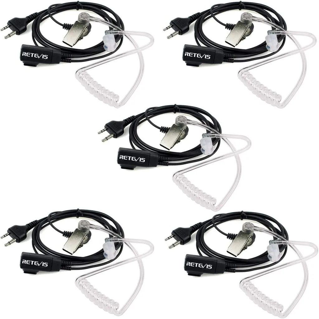 Casque Walkie Talkie Retevis 2 Broches Tube Acoustique pour Midland G9