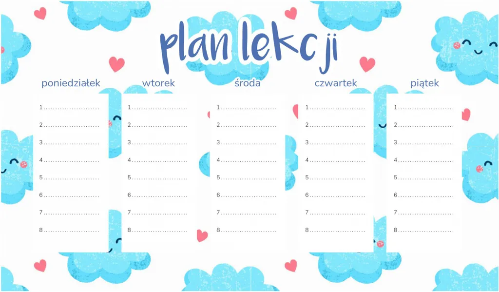 Piano Didattico 45x26 cm Magnetico Nuvole Innamorate - Alta Tenuta