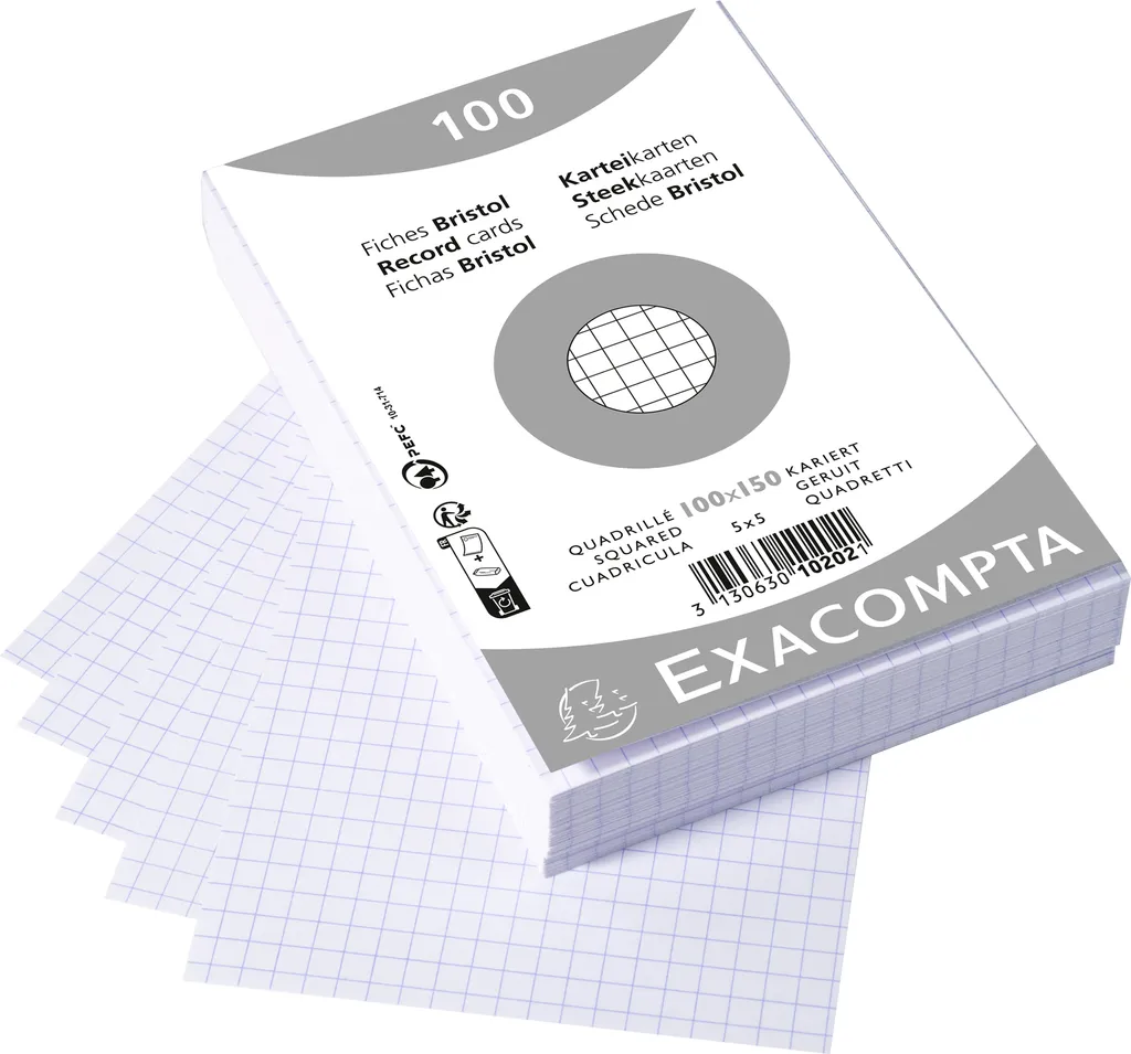 Fiches Bristol Exacompta 100x150mm : Ne perdez plus vos notes - 2000 - 5