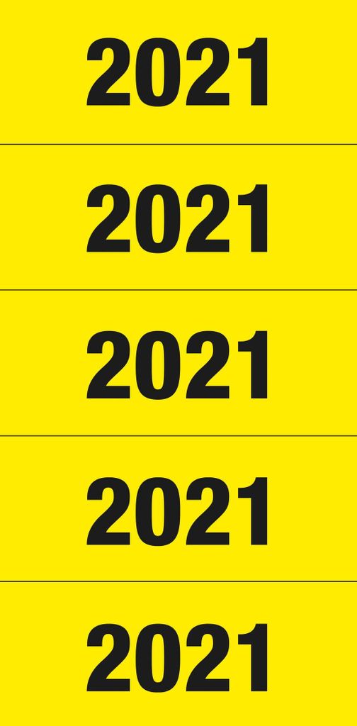 HERMA 1681 HERMA Ordner-Inhaltsschild "2021", 60 x 26 mm, bedruckt