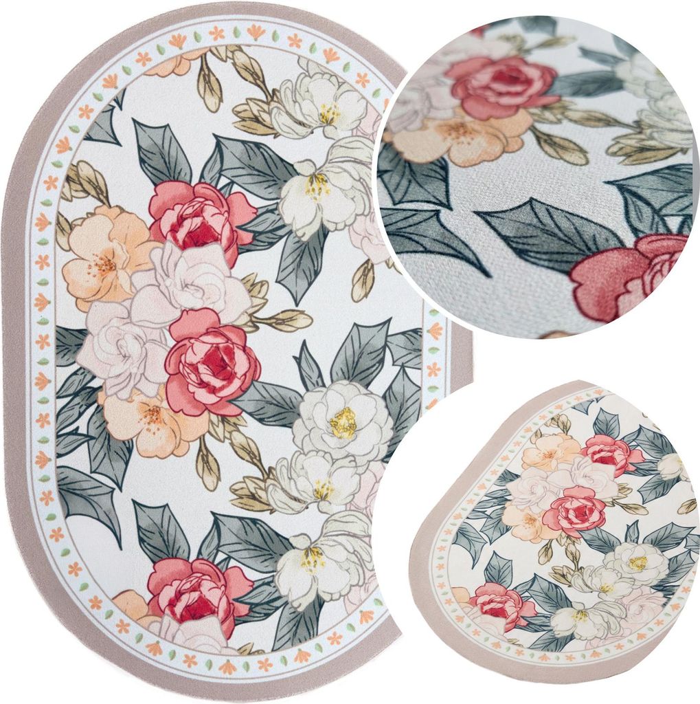 Dekorative Tischunterlage Servette Unter Teller Blumenmuster 30X45 Floral Light