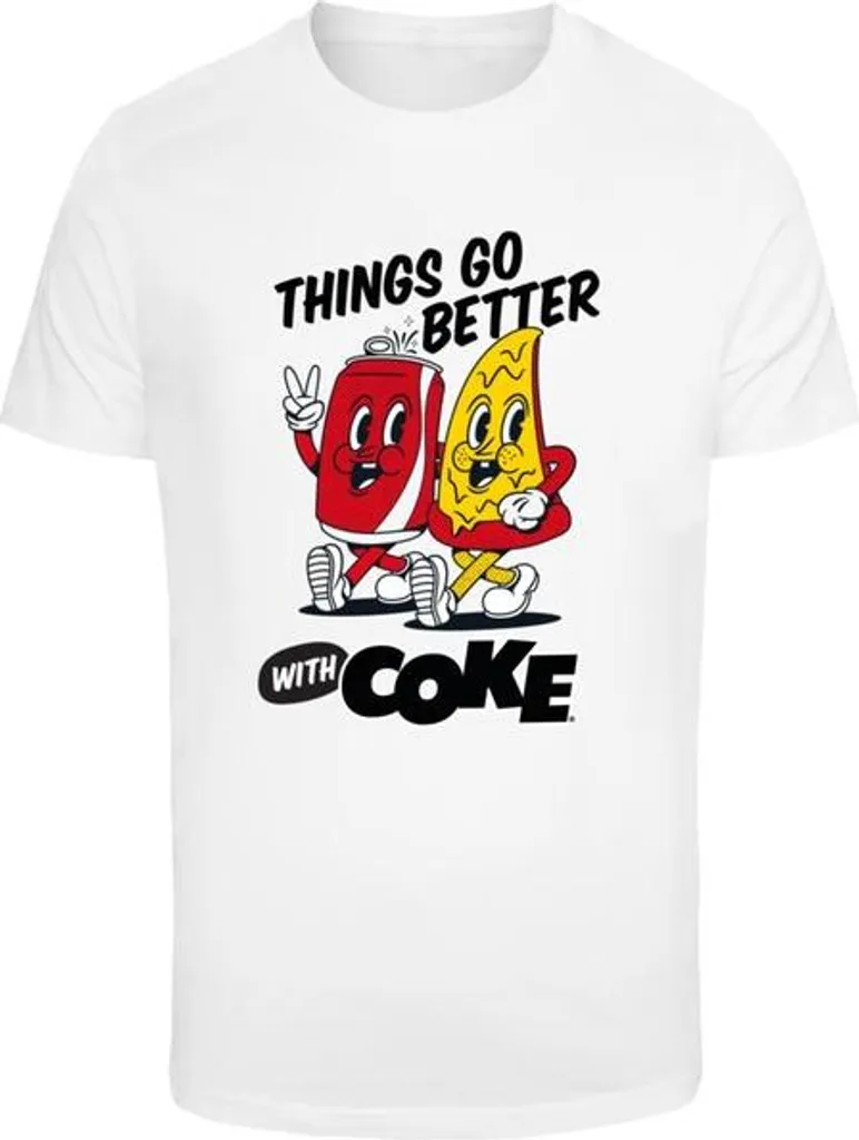 Haut décontracté Mr. Tee Things Go Better with Coke blanc taille M