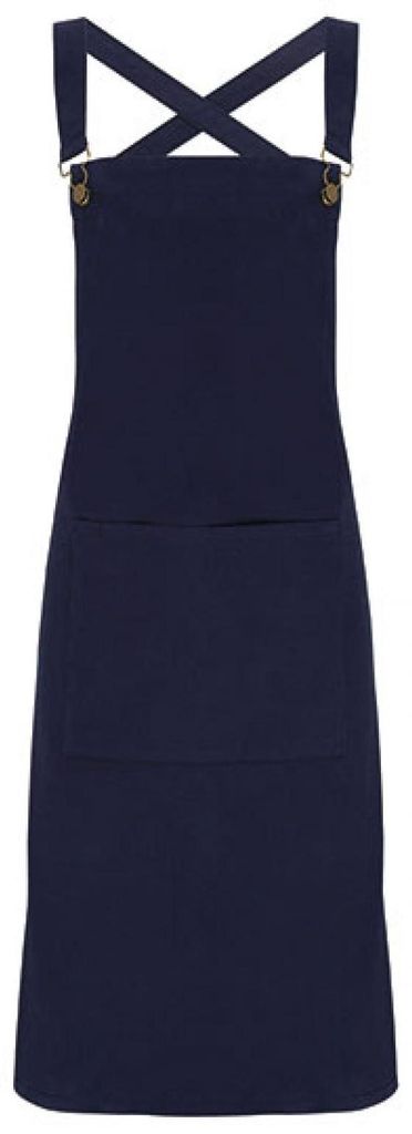 Premier Workwear PR129 | Cross Back Barista Bib Apron - 86 cm lang und 72 cm breit - Farbe: Navy (ca. Pantone 2766) - Größe: One Size