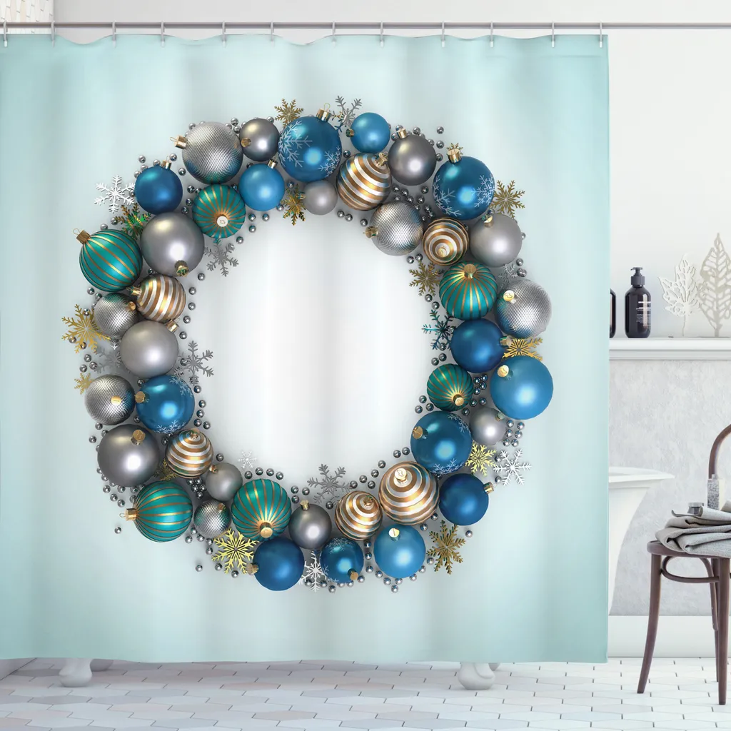 Recensione Tenda Doccia ABAKUHAUS Noel Ribbons 175x200 Poliestere