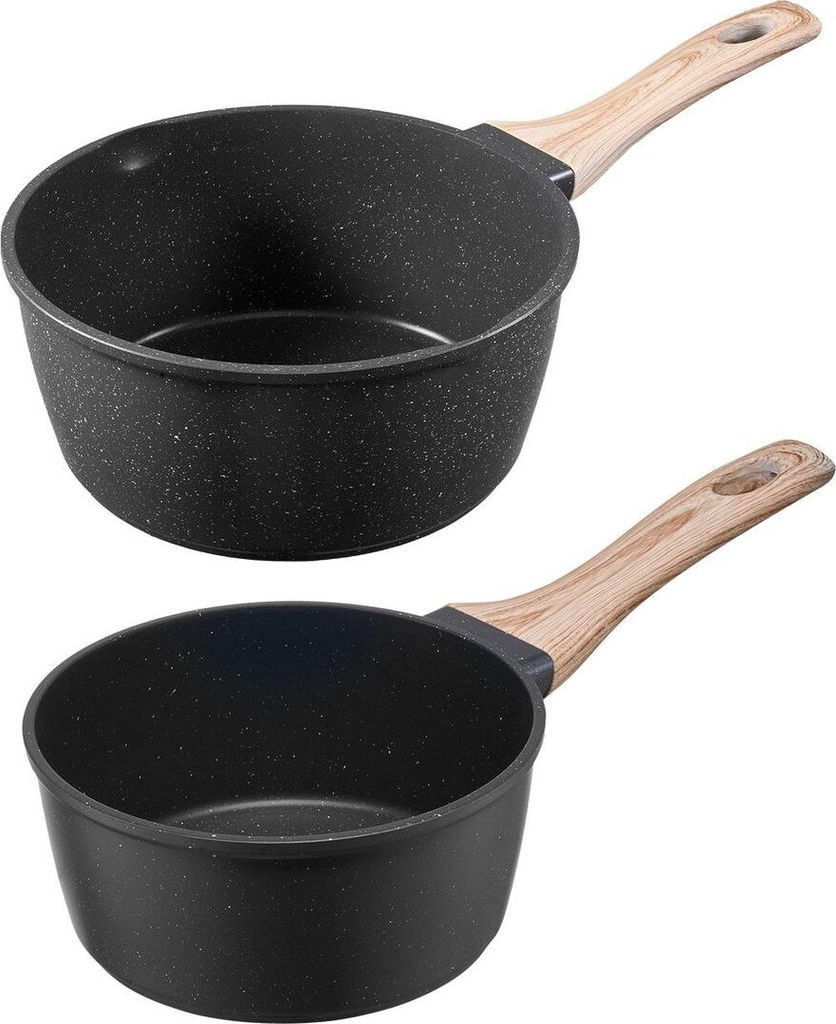 Saucepan Set, 1.5 QT & 2.5 QT Nonstick Saucepan with Glass Lids, Multipurpose Cooking Sauce Pots with Detachable Handles, Sauce Pan Kitchen Cooking...