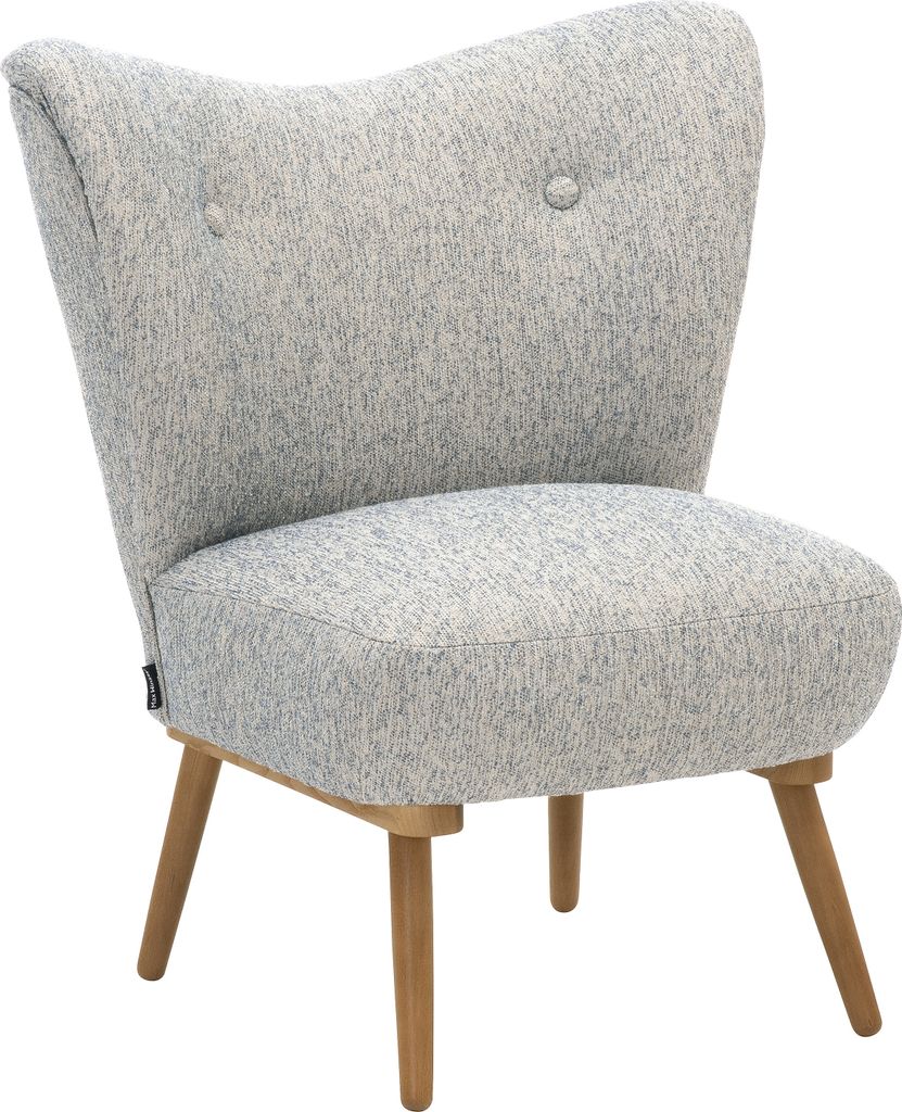 Max Winzer Sessel Jack - Flachgewebe (Strukturgewebe) hellblau - Maße: 74 x 72 x 90 cm