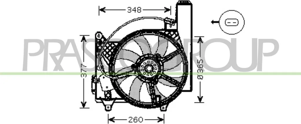 Ventilateur de radiateur électrique 12V pour Opel Meriva essence