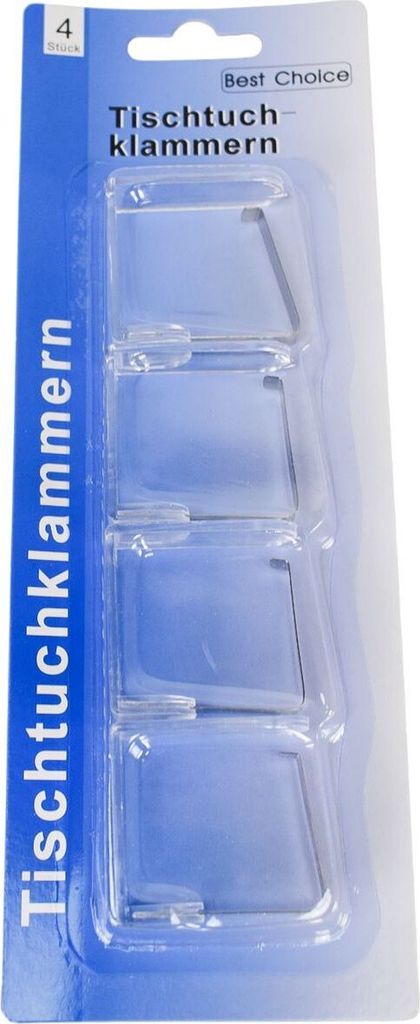4er Set Befestigung für Gartentischdecken je ca. 5 x 4,5 cm Klammer