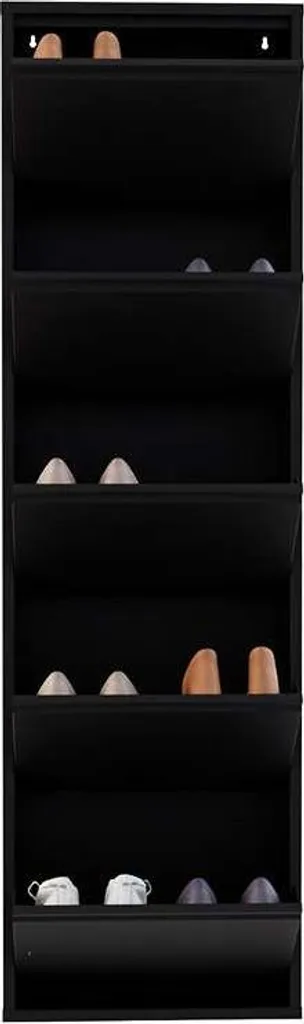 Range-chaussures Mural Slim en Métal Noir 5 Compartiments Skye Decor - 9
