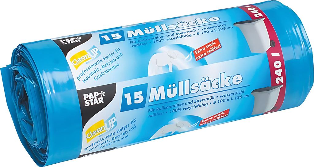 PAPSTAR 12129 Papstar 15 Müllsäcke 240 l Image du produit 