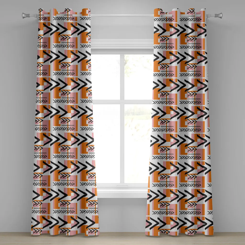 Tenda Geometrica ABAKUHAUS 280x225cm Arancione e Rosa | Stile Artistico