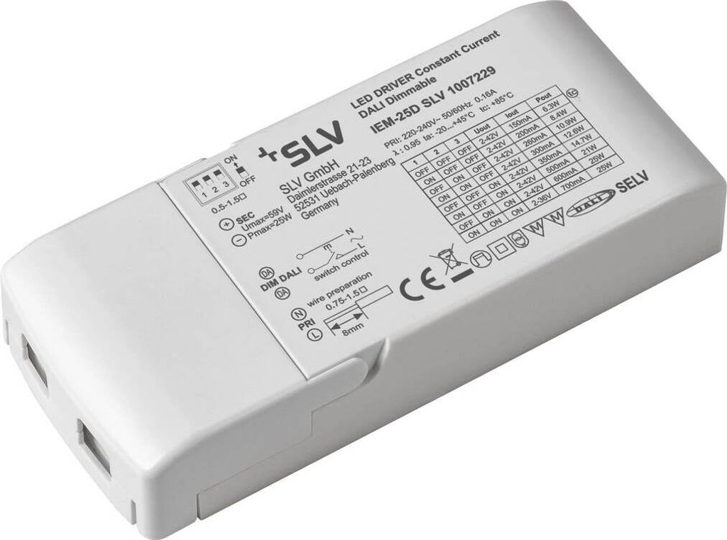 SLV 1007229 LED Treiber, Netzteil/Driver DALI 25W 150-700mA Produktbild 