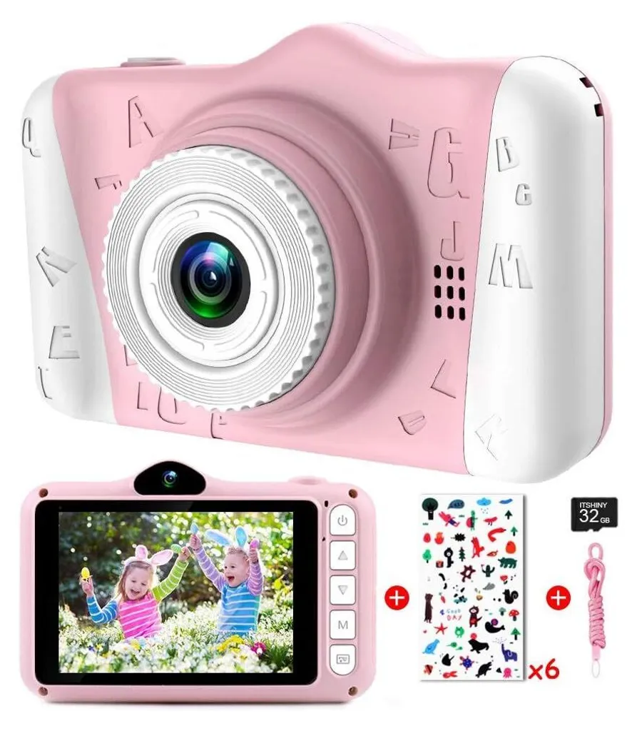 Fotocamera Bambini 3.5" HD Selfie - Gioco Educativo Compleanno 32GB