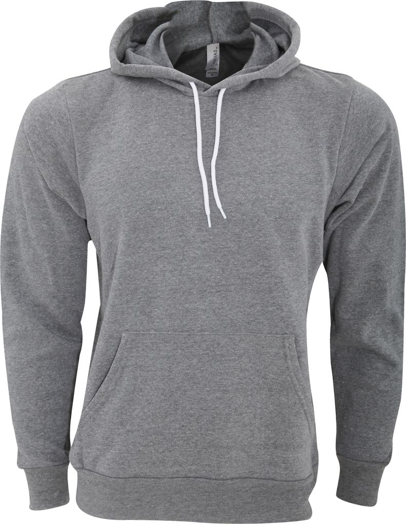 Bella + Canvas Uni Fleece-Pullover mit Kapuze BC1336 (L) (Grau)