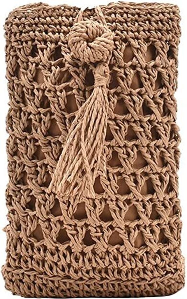 Damen Handtaschen Umhängetasche Kleine Crossbody Tasche Handy Ferien Urlaub Reisen Stroh Gewebt Geldbörse Frauen Mini Schultertasche Crossbody Te...