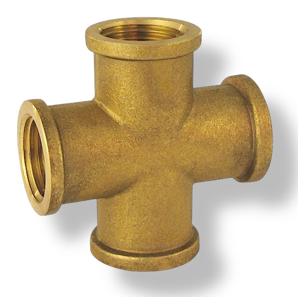 Kreuzstück Messing CW617N Fitting alle Seiten Innengewinde Produktbild 