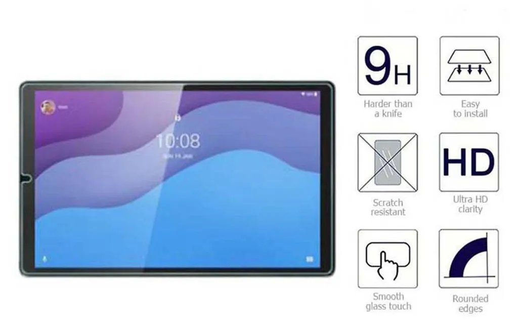2x Pellicola Vetro per Lenovo Tab M10 2nd Gen TB-X306F - A Prova di Bimbo