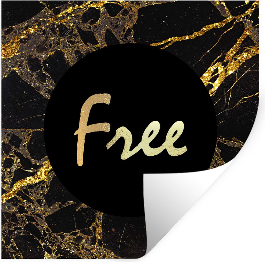 MuchoWow Wandtattoo Wandsticker Wandaufkleber Angebot - Frei - Schwarz - Marmor 50x50 cm Selbstklebend und Repositionierbar - Selbstklebend - Fot...