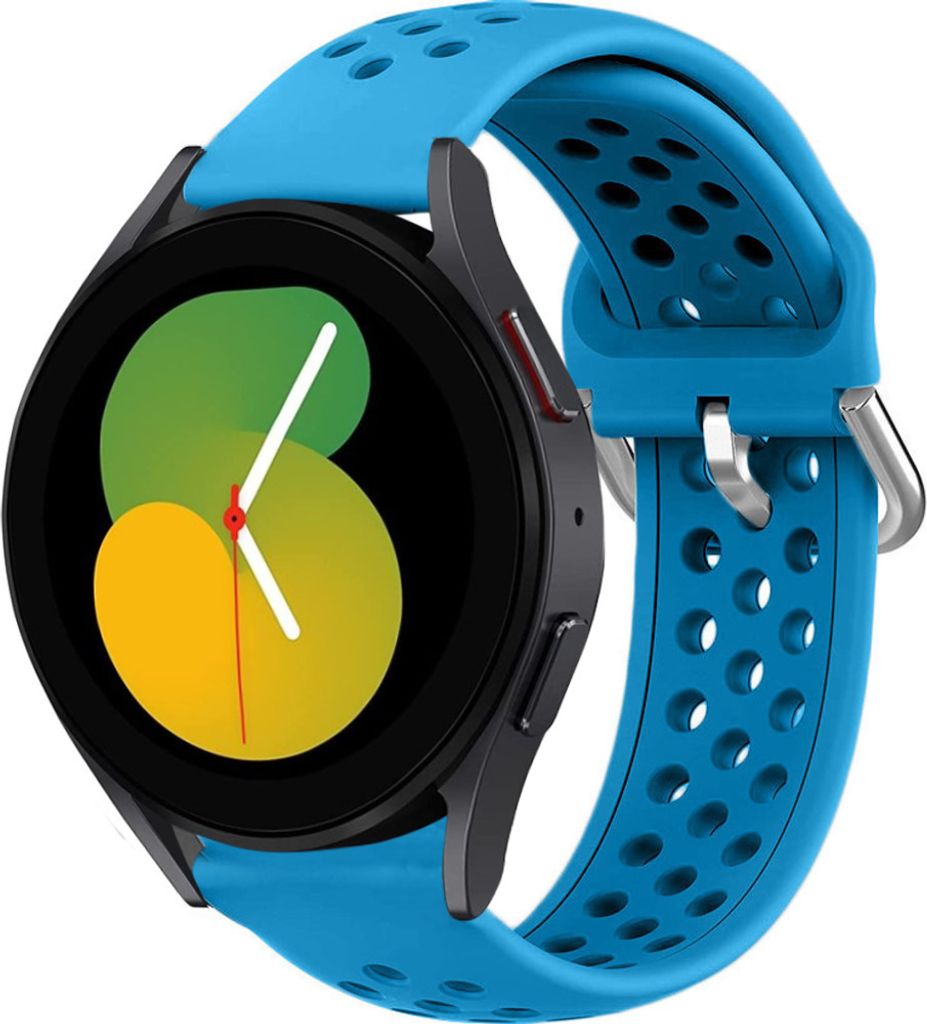 Strap-it Samsung Galaxy Watch 5 - 40mm Silikonarmband mit Löchern (Hellblau)