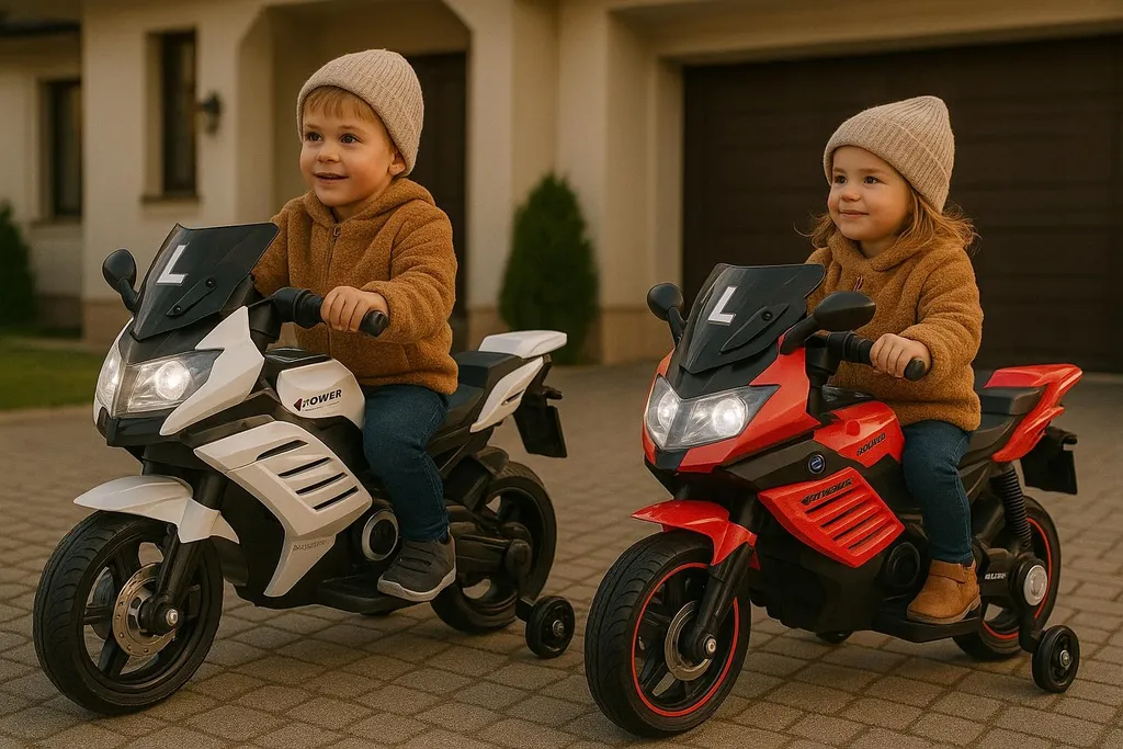 Moto électrique enfants K1500 Blanc Ekspand avec phares LED intégrés - 7