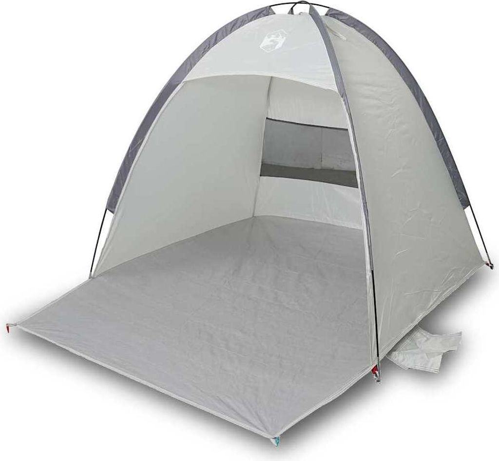 vidaXL Strandzelt 3 Personen Grau Wasserdicht