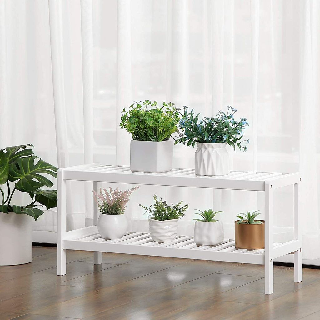 SONGMICS Schuhregal aus Bambus 70x26x33 cm 2 Ebenen Produktbild 7