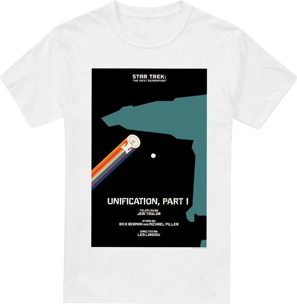 Star Trek - "The Next Generation Season 5 Episode 7" T-Shirt für Herren TV5357 (L) (Weiß)