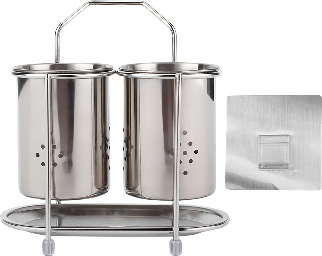 Wandmontage 304 Edelstahl Essstäbchen Löffel Lagerung Drain Rack Korb Küche Utensilien