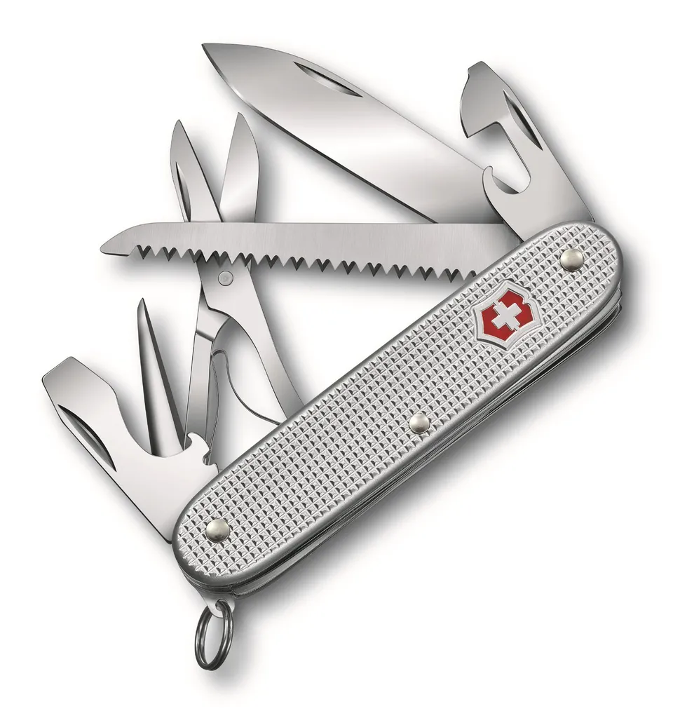 Victorinox Farmer X Alox Argent - Couteau de poche robuste 93 mm