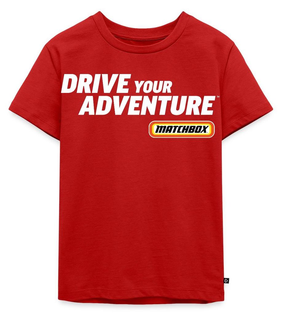 Spreadshirt Matchbox Logo Drive Your Adventure Kinder Premium T-Shirt, 134/140 (8 Jahre), Rot