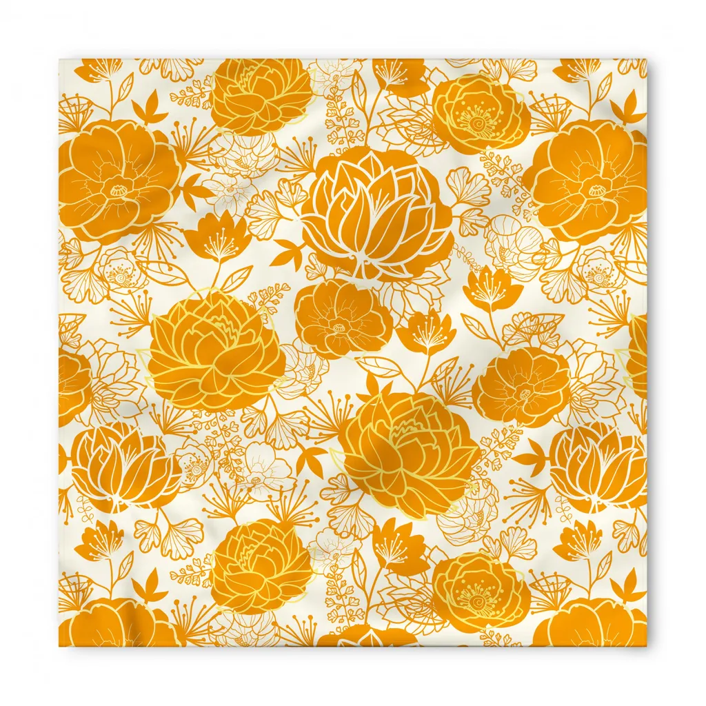 Bandana per Cani ABAKUHAUS Fiori Calendula - Ideale per Trekking e Outdoor - 2