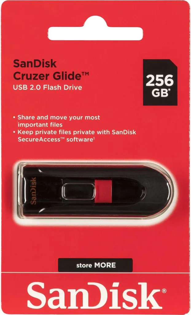 Clé USB SanDisk Cruzer Glide 256 Go de Stockage Flash pour PC et Laptop