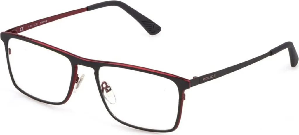 Police VPLB59 5408HR Lunettes de Vue en Écaille de Tortue pour Homme