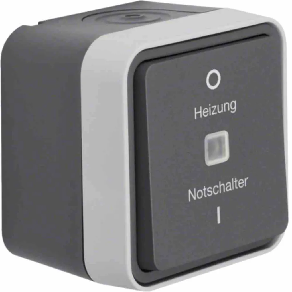 Interrupteur Anti-Humidité Berker IP55 Bipolaire pour Sous-Sol