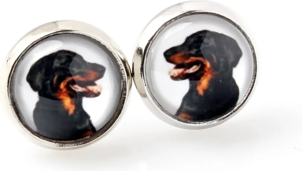 Orecchini Art-Dog Beauceron: Accessori Cinofili in Argento Placcato