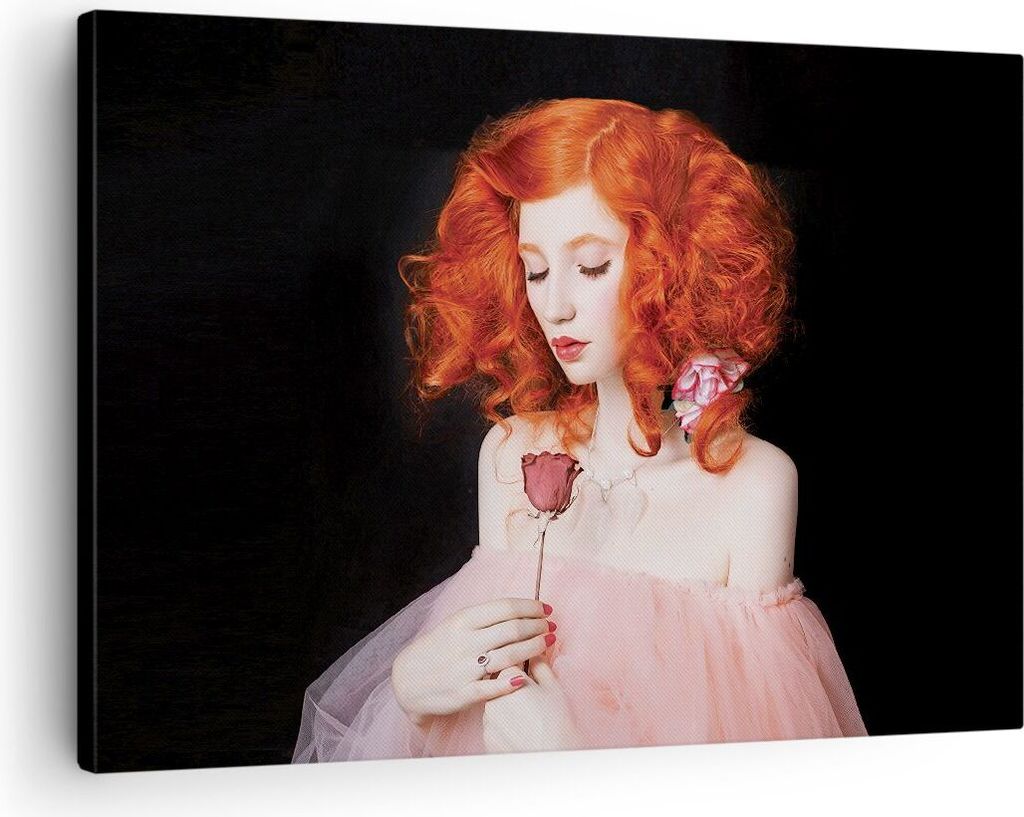 Bild auf Leinwand - Leinwandbild - Einteilig - Erz Frau Rose - 70x50cm - Wand Bild - Wanddeko - Wandbilder - Leinwanddruck - Bilder - Wanddekoratio...