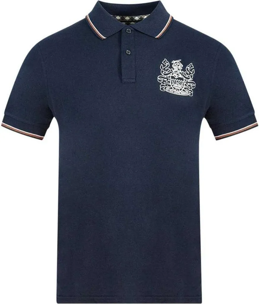 Aquascutum Polo Aldis SY147 Marine Taille M - Coupe Unisexe Iconique