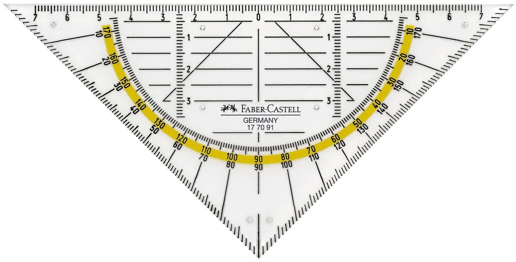 Équerre géométrique transparente 14cm Faber-Castell incassable - 2