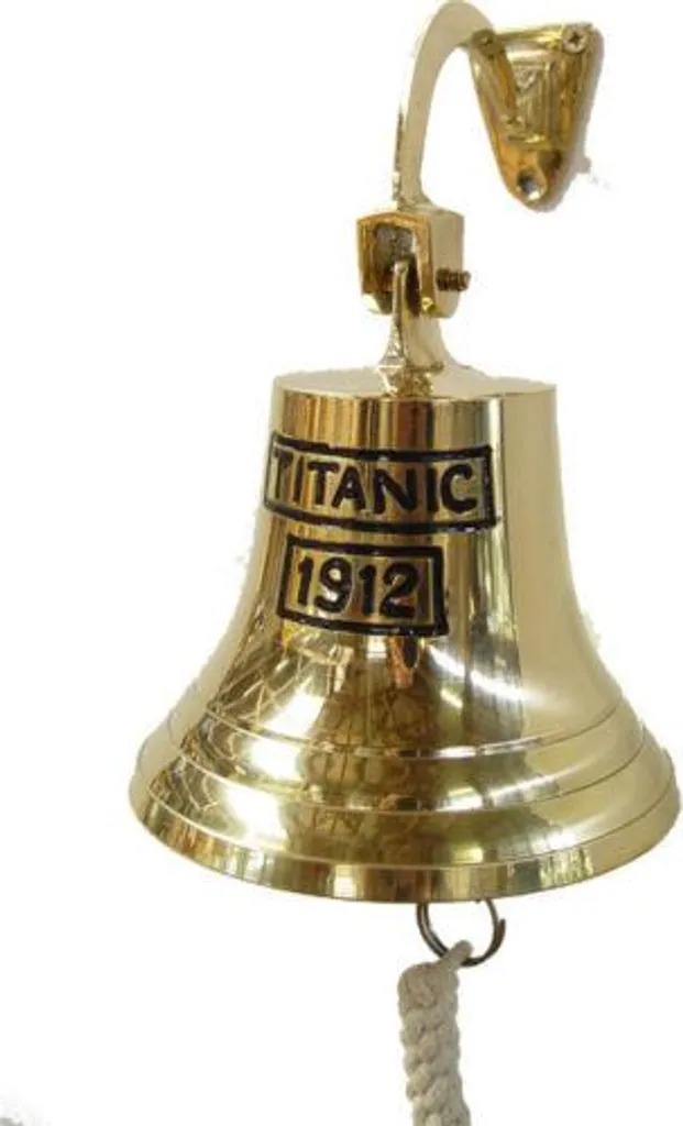Replica Campana Nave Titanic 1912 - Ottone Lucido 30cm con Corda
