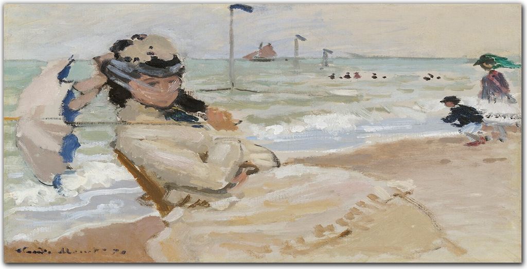 Coloray Küchenrückwand 120x60 Spritzschutz aus Glas - Monet Strand