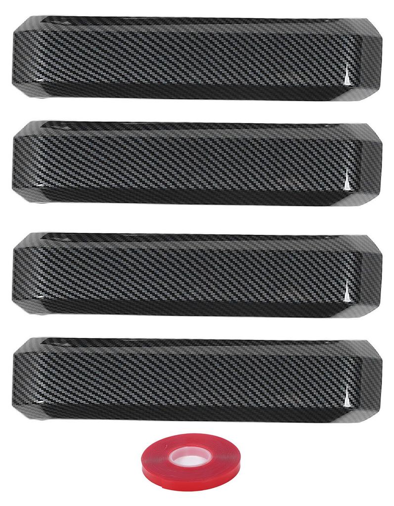 4er-Set Türgriffabdeckungen innen, Carbonfaser-Muster, Kratzschutz, Aufkleber