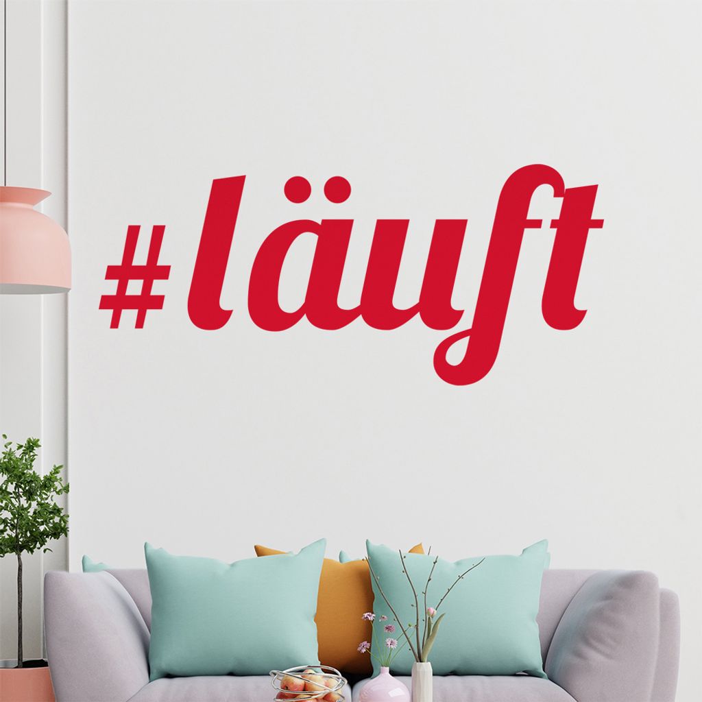 KIWISTAR #Läuft Wandtattoo in 6 Größen - Wandaufkleber Wall Sticker - Dekoration, Küche, Wohnzimmer, Schlafzimmer, Badezimmer