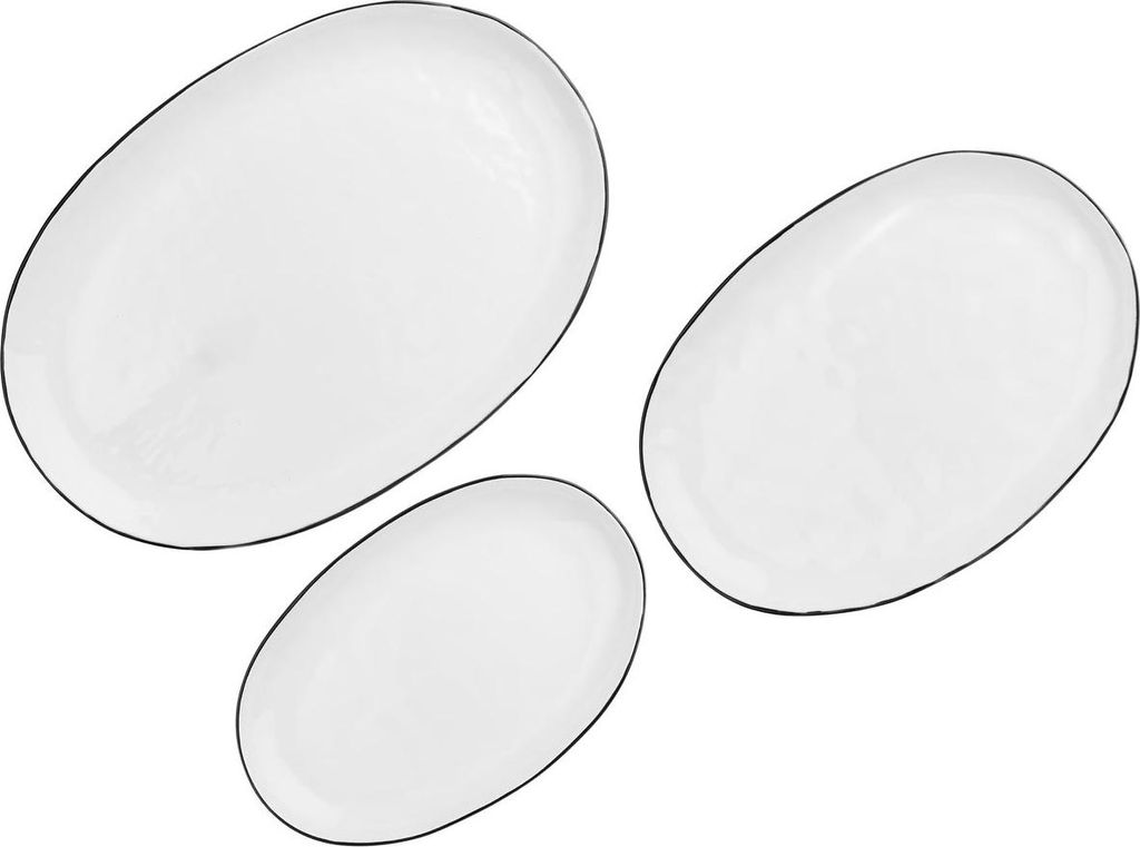 Björn GT-3POPURB, Servierteller, Rund, Steingut, Weiß, 3 Stück(e), 3 Stück(e)