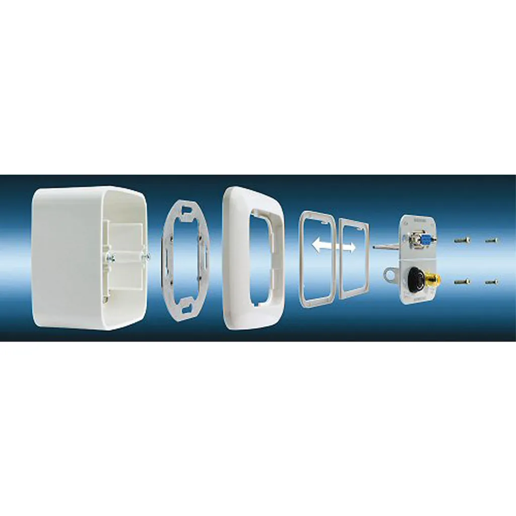 Module Jack 3.5 mm traversant Kindermann 7444000511 format 50x25mm