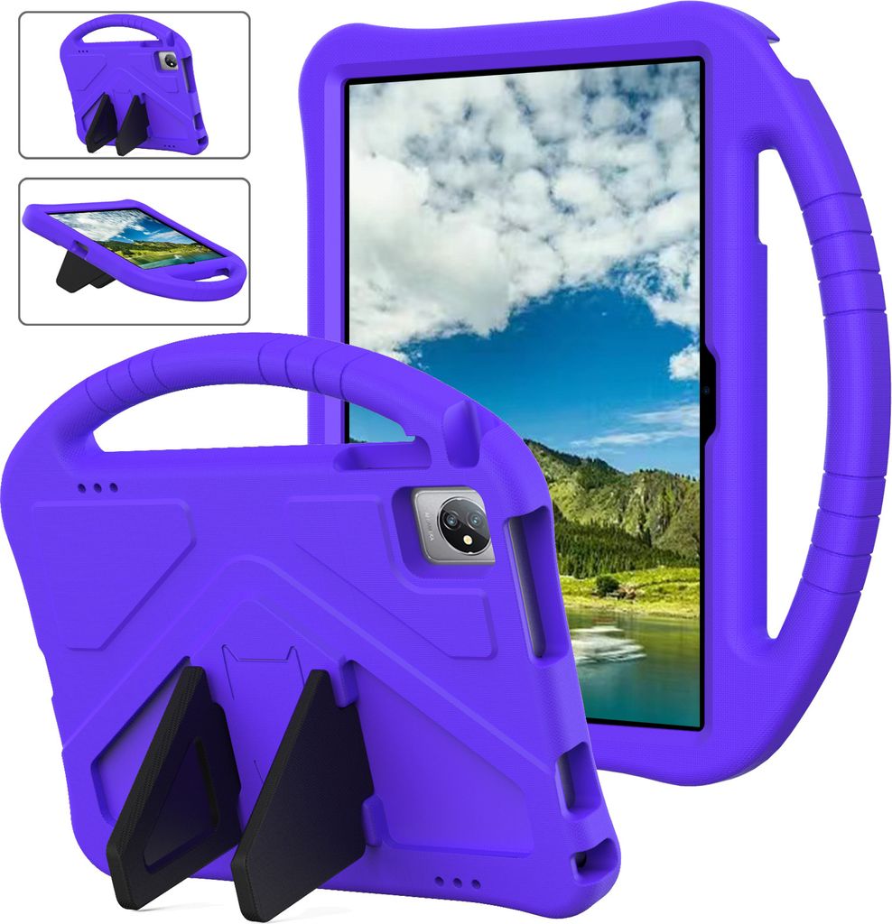 Kinder Hülle für Teclast M40 Pro /M40 Plus /M40 SE /M40 /P40S, Eva Leichte Stoßfeste Ständer, Kids Griff Schutzhülle Lila