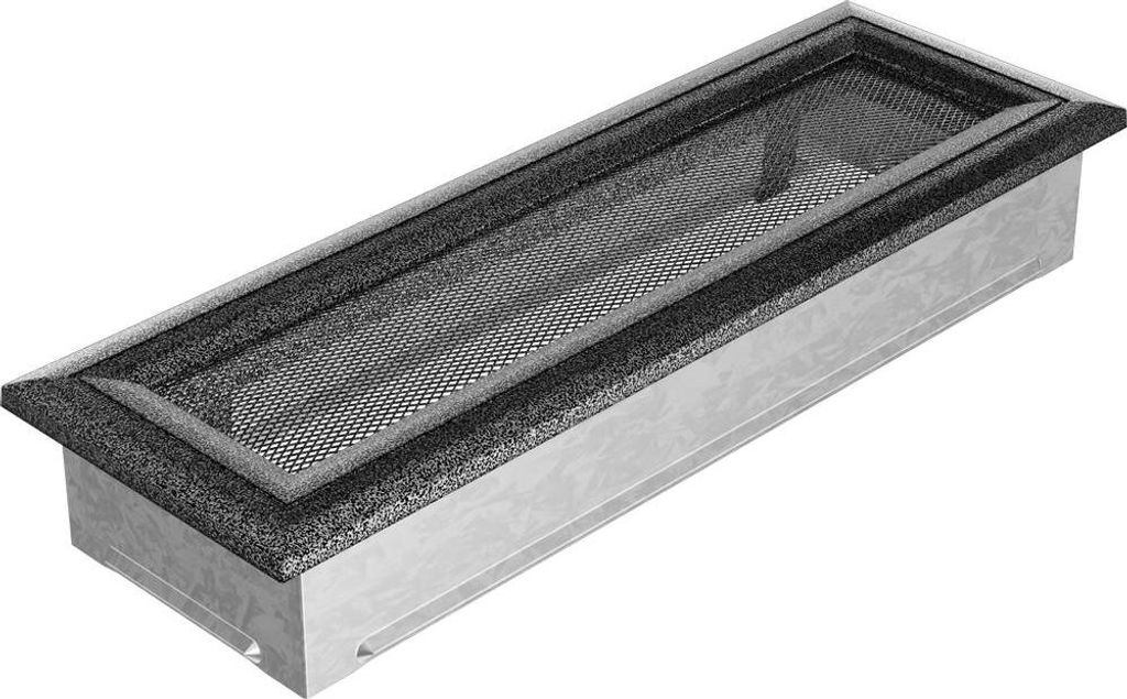 Lüftungsgitter Oskar 11x32 schwarz und silber