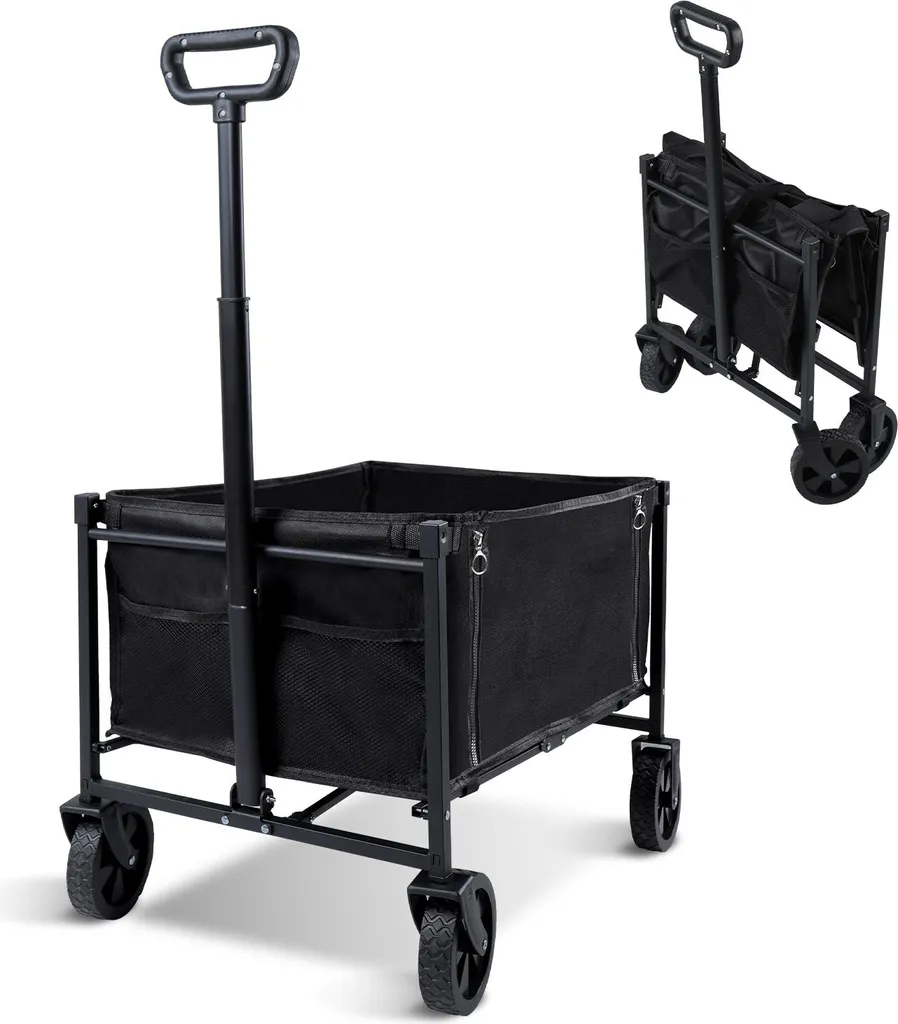 Carrello Bettizia Pieghevole 80kg: Robusto per Giardino e Spesa