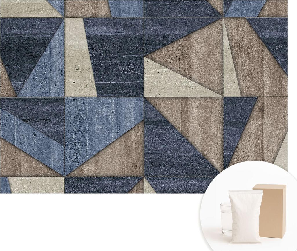 Fototapete - Wandbilder für Wohnzimmer - 104x70 cm - Dekorative Wandfolie - Modernes Design für Wanddekoration - Tapeten für Innenräume - Geome...