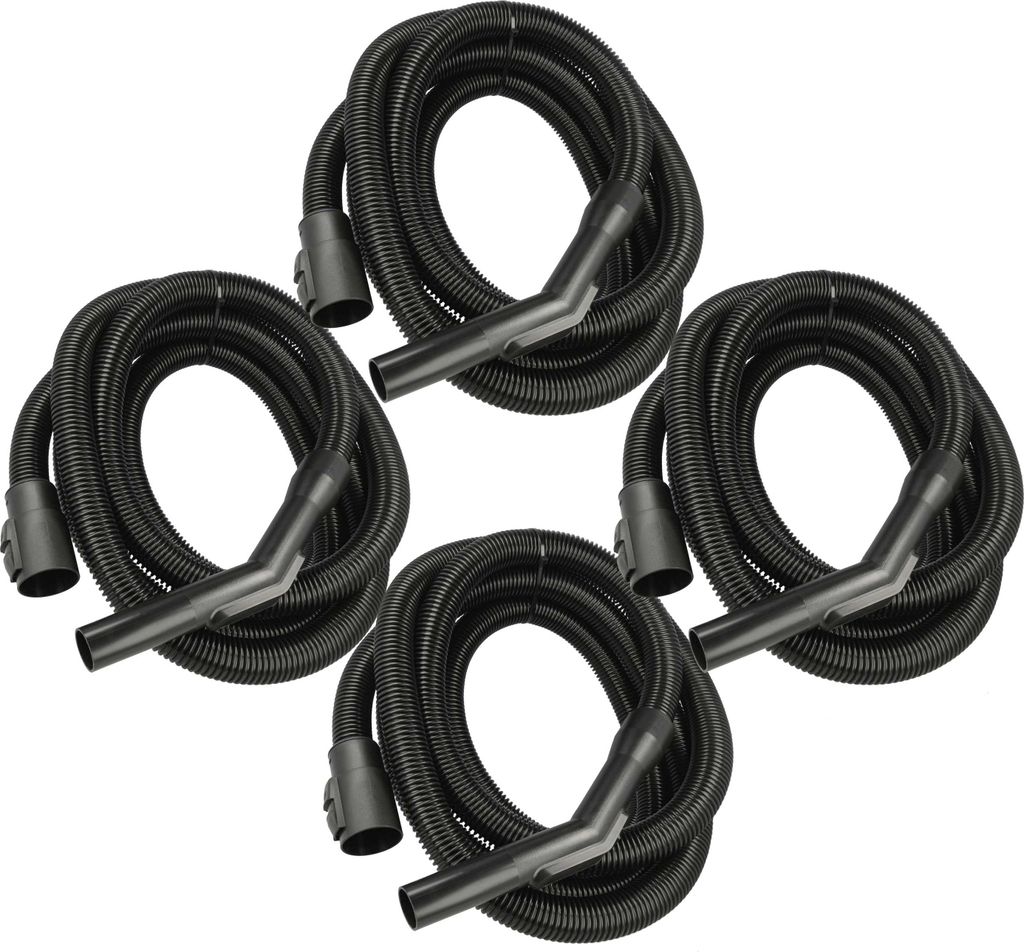 vhbw 4x Ersatz Schlauch kompatibel mit Kärcher WD 3 V-17/4/20 Staubsauger - Flexibel, 5 m, Handgriff