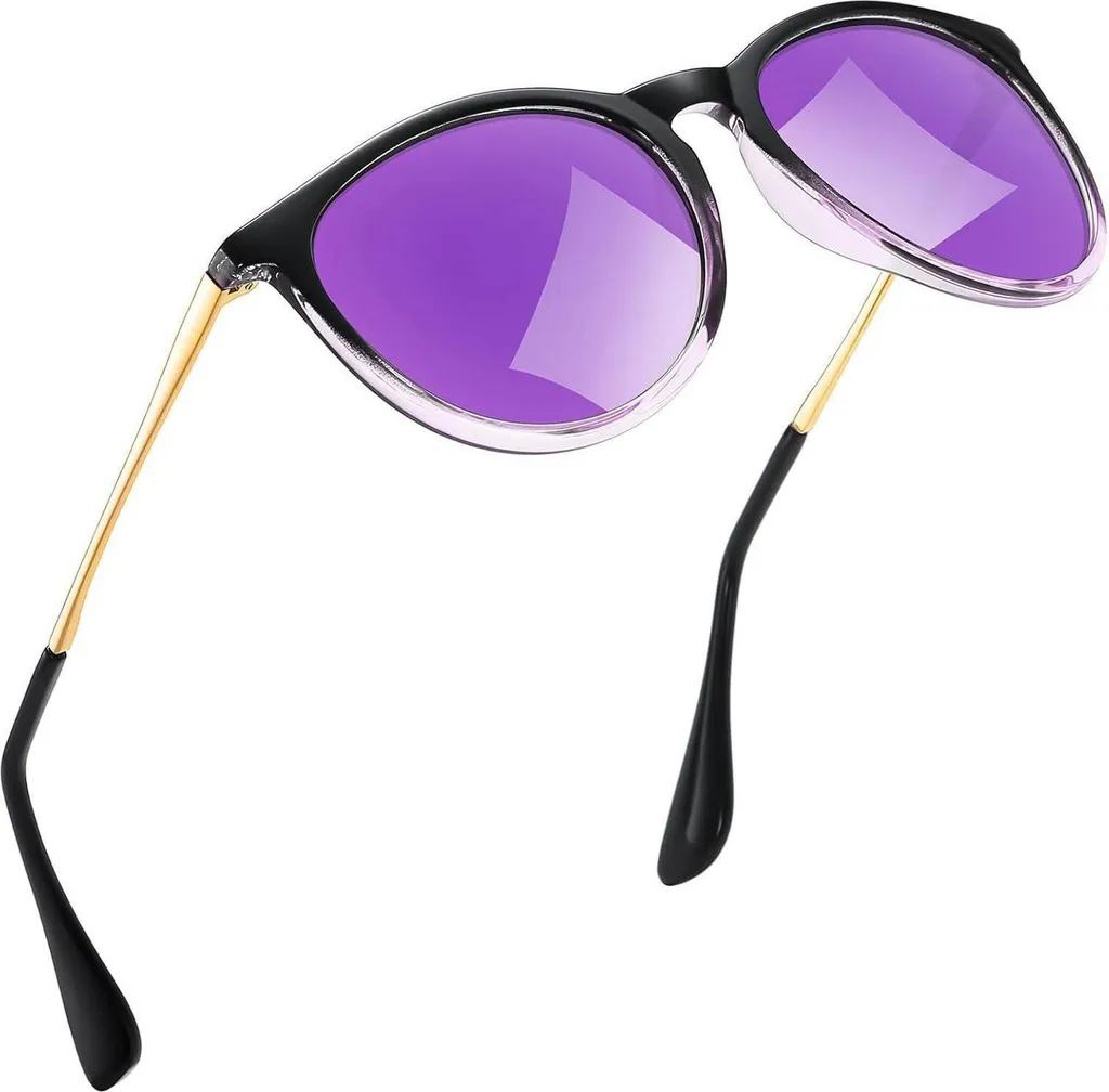 Occhiali da Sole Kunchu Rotondi Polarizzati UV400 - Stile Vintage Donna